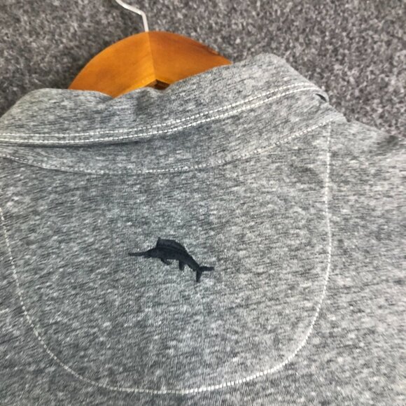 Tommy Bahama Polo Shirt Mens 2XL Gray IslandZone Performance Short Sleeve Button - Picture 10 of 11